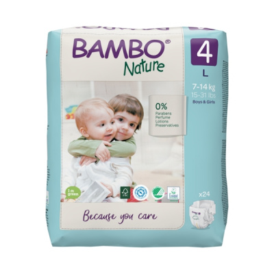 Эко-подгузники Bambo Nature 3 (4-8 кг), 52 шт купить оптом в Курске